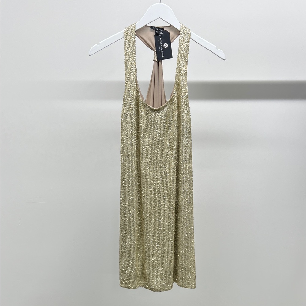 Elegant Gold Sequin Dress